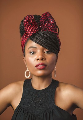MAKEDA RED WIRED HEADWRAP
