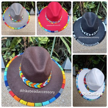 5 beaded fedora hats, brim fedora, Edge fedora, fashion fedora