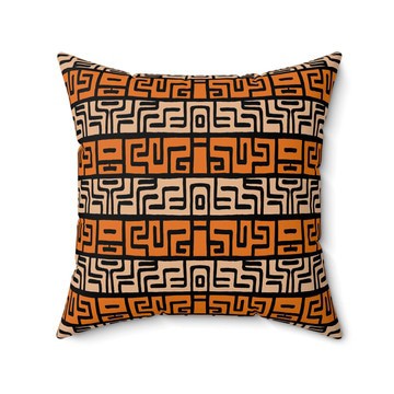 (2 Sets) - Modern Kuba Cloth Pillow Covers | African Living Room Decor (MORE SIZES AVAILABLE)