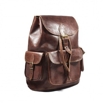 100% handmade high quality genuine leather backpack.