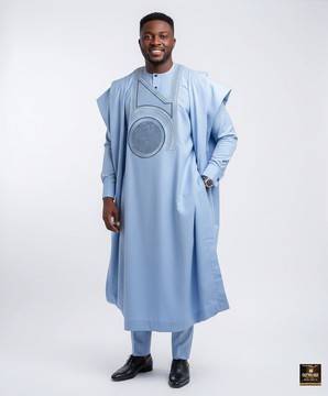 Blue Agbada set