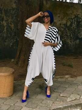 REVERSIBLE BLUE&amp;WHITE STRIPED FAVOUR ESSOUIRA