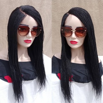 Perruque tresses, perruque pour femmes noires, perruque de fermeture, micro tresses, livraison gratuite