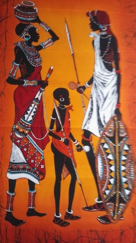 African family wall art, masai couple wall art, wedding gifts, African family