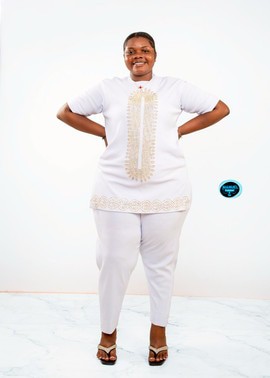 Manuel Fashion White Embroidered Traditional Set