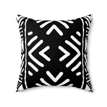 (2 Sets) - Tribal Pillow Covers | Black and White Decor (MORE SIZES AVAILABLE)
