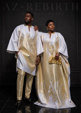 Robes assorties Tenue de Couple Africaine de Luxe – Sur Mesure