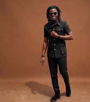 Black Short-Sleeve Double-Breasted Vest Suit
