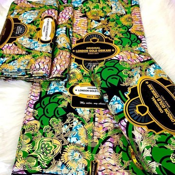 London Gold Osikani/  Embellished Super wax/ 6 yards