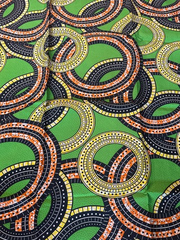 Smooth cotton African wax fabric