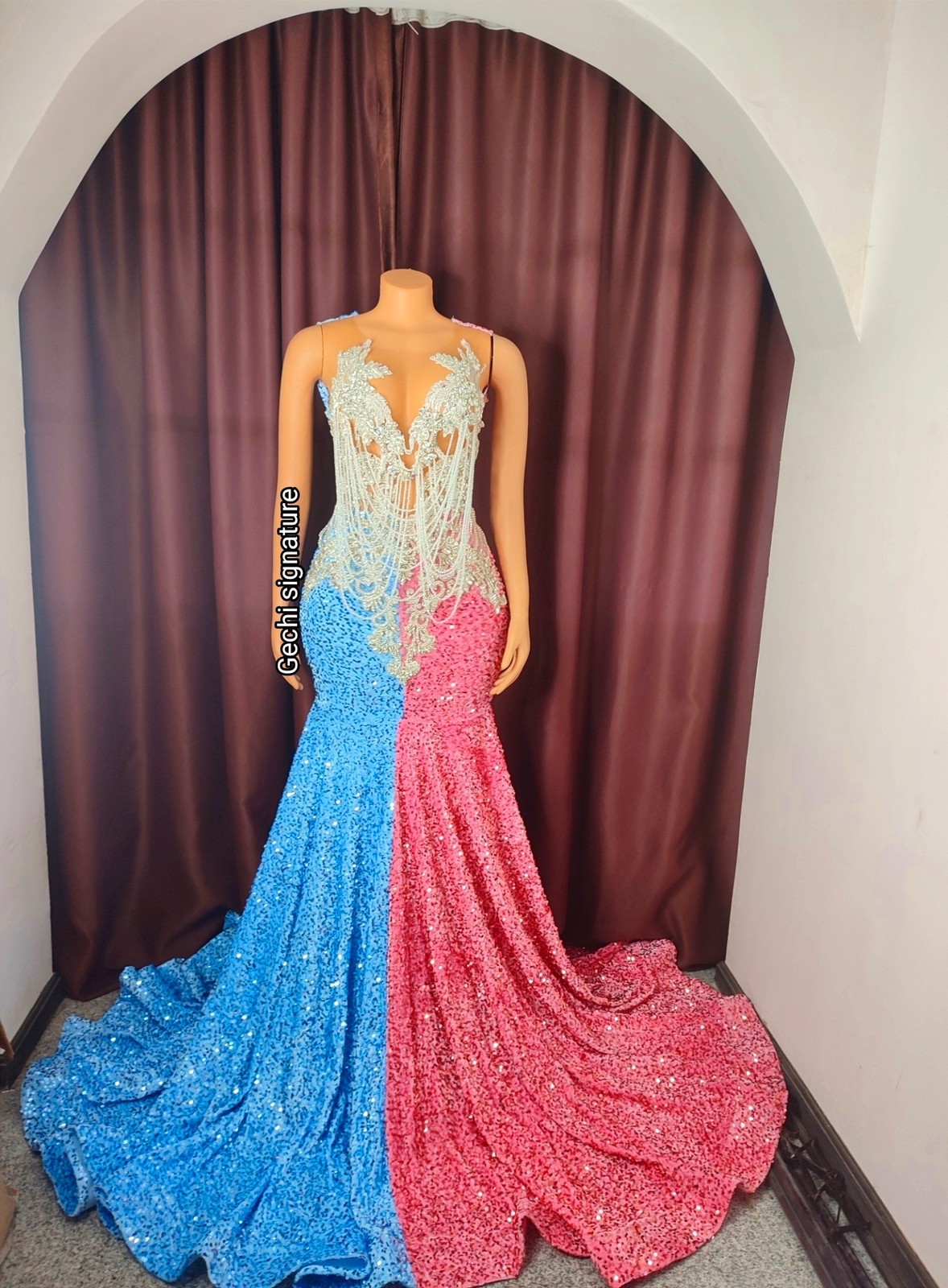 sachin and babi light blue dress Cruise Collection main image 0
