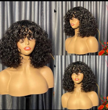 Celebrity human hair fringe wig