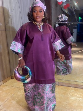 Robe boubou en brocart européen, élégante robe kaftan africaine