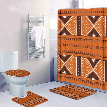 (4 Piece) - Black Heritage African American Bathroom Sets (MORE SIZES AVAILABLE)