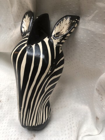 Wooden zebra head mask curving/ wooden zebra sculpture/ home decor curving