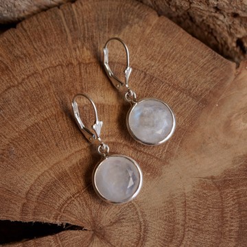 Moonstone semi-dangling earrings