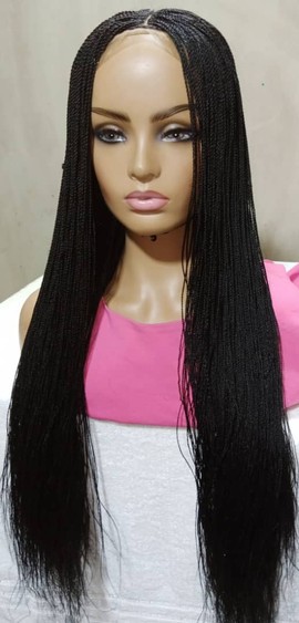 Perruque tresses, perruque pour femmes noires, perruque de fermeture, micro tresses, livraison gratuite