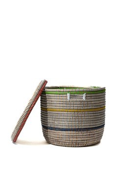Panier de rangement avec couvercle