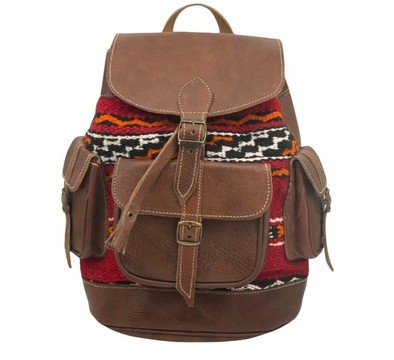 100% handmade high quality genuine leather backpack.