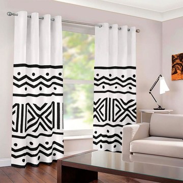 Cultural Unique Bath Mat White and Black Bathroom Rug (LARGER SIZES AVAILABLE)