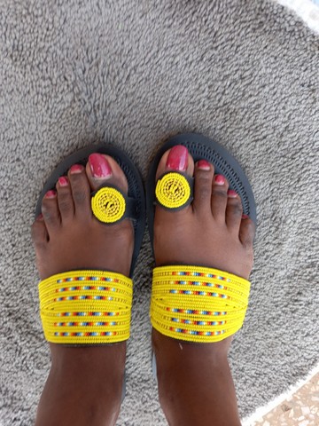 Masai sandals, Beaded sandals, Female sandals, African sandals,