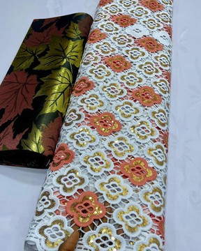 Sequin fabric cord lace (5 yards)