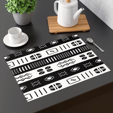 (TWO PIECES) African Placemat Mudcloth Print(MORE SIZES AVAILABLE)