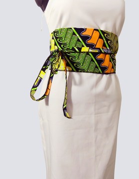 new handmade OBI belt in African wax print