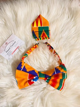 Bow tie in loincloth for Men - Matching handkerchief - kit