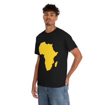 Men’s Black Africa Style T-Shirt | Afro Inspired African Map Graphic Tee | Cultural Streetwear