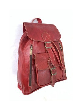 Genuine leather backpack