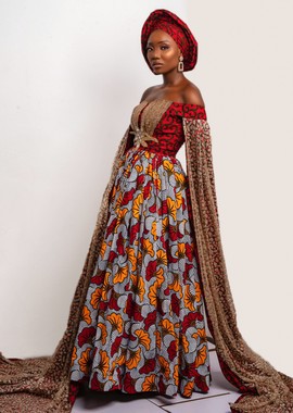 Robe de bal et de mariée longue à imprimé africain, robe de mariée ankara, robes traditionnelles pour femmes