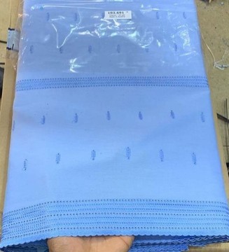 Dentelle polie de luxe bleue, tissus pour hommes (6 yards)