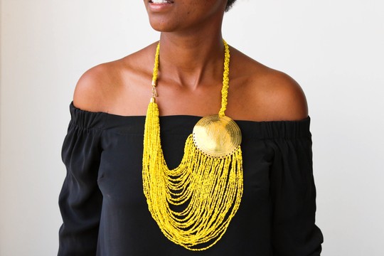 African beaded necklace, Fringe necklace, Maasai necklace,Zulu necklace