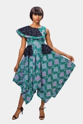 Ankara Cape Dress, Robe à imprimé africain Cape, Vêtements pour femmes, Robe pour femme