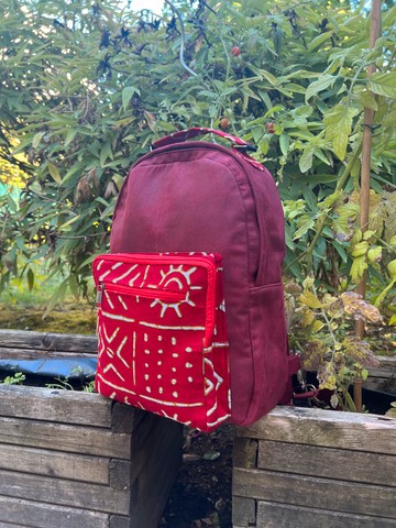 “Exclusive” wax &amp; suede backpack
