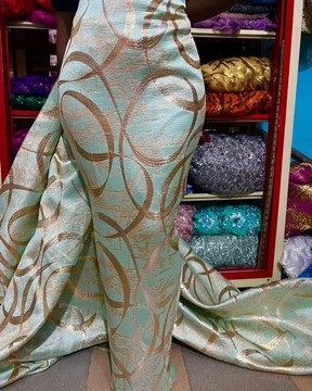 Damask , brocade , fabric for suit (5 yards )