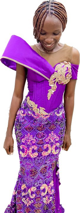 Robe africaine owanbe, robe longue owanbe, robe de mariée africaine, robe cape Lacey