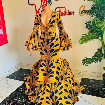 Robe longue imprimée Ankara, robe de bal sirène évasée africaine, vêtements pour femmes Ankara, robes africaines