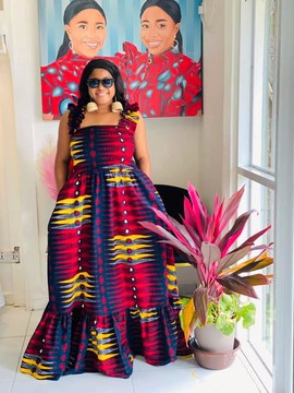 Robe longue africaine Brkkytee Maxi, robe libre africaine