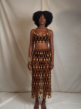 Aretu Beaded Two-Piece Set