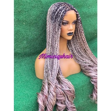 French Curl Wig sur fermeture 4*4