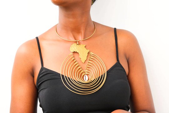 African Brass necklace, Choker Necklace, Christmas gift for her, Moms gift, One size fits all