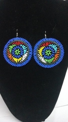 African Beaded Tassel earrings, Fringe earrings, Elegant earrings, Colorful earrings, Boho earrings