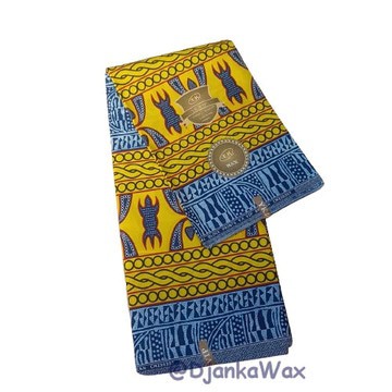 Tissu pagne Ndop Toghu Cameroun en coton léger 6 yards