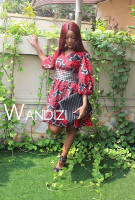 African Print Ankara Flare Dress, Ankara Dress, African Wax Dress