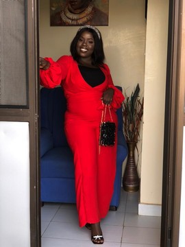 Classy red jumpsuit/african jumpsuit