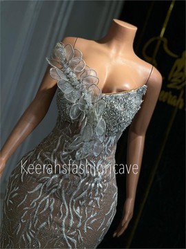 White prom Embellished dress, prom gowns, engagement dress