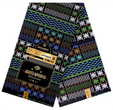 Imprimé wax Ankara 100 % coton, 6 yards, 147 multicolore