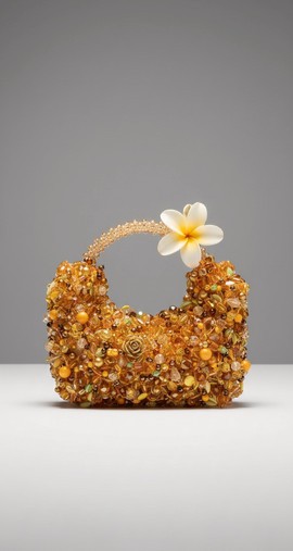 Le sac artisanal africain en forme de croissant Tropical Sunbeam